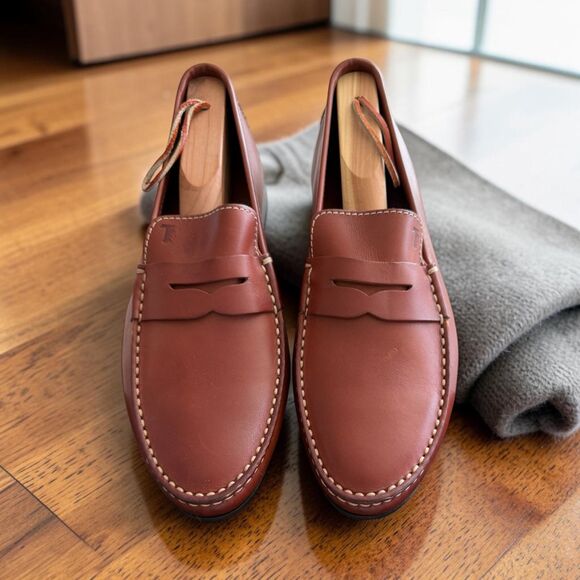 Tod’s Men\'s Gomma Smooth Leather Penny Loafers - Brown Calfskin - NWOB main image 8
